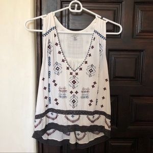 Tribal patterned tank top